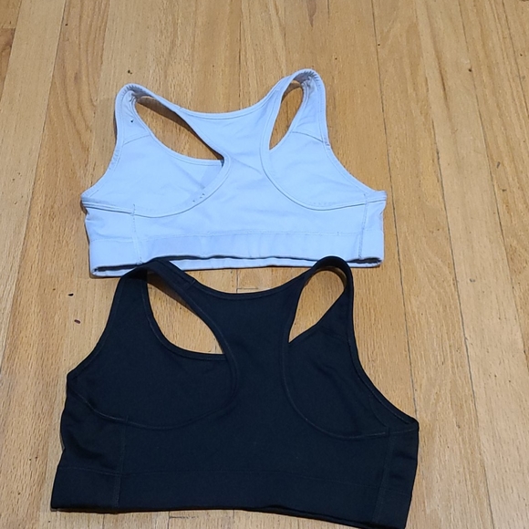 Used Nike Sports Bras Racerback Black White Small - Picture 2 of 2